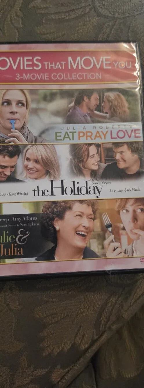 Movies That Move You 3Movie DVDSet The Holiday Eat Pray Love Julie & Julia 2000s